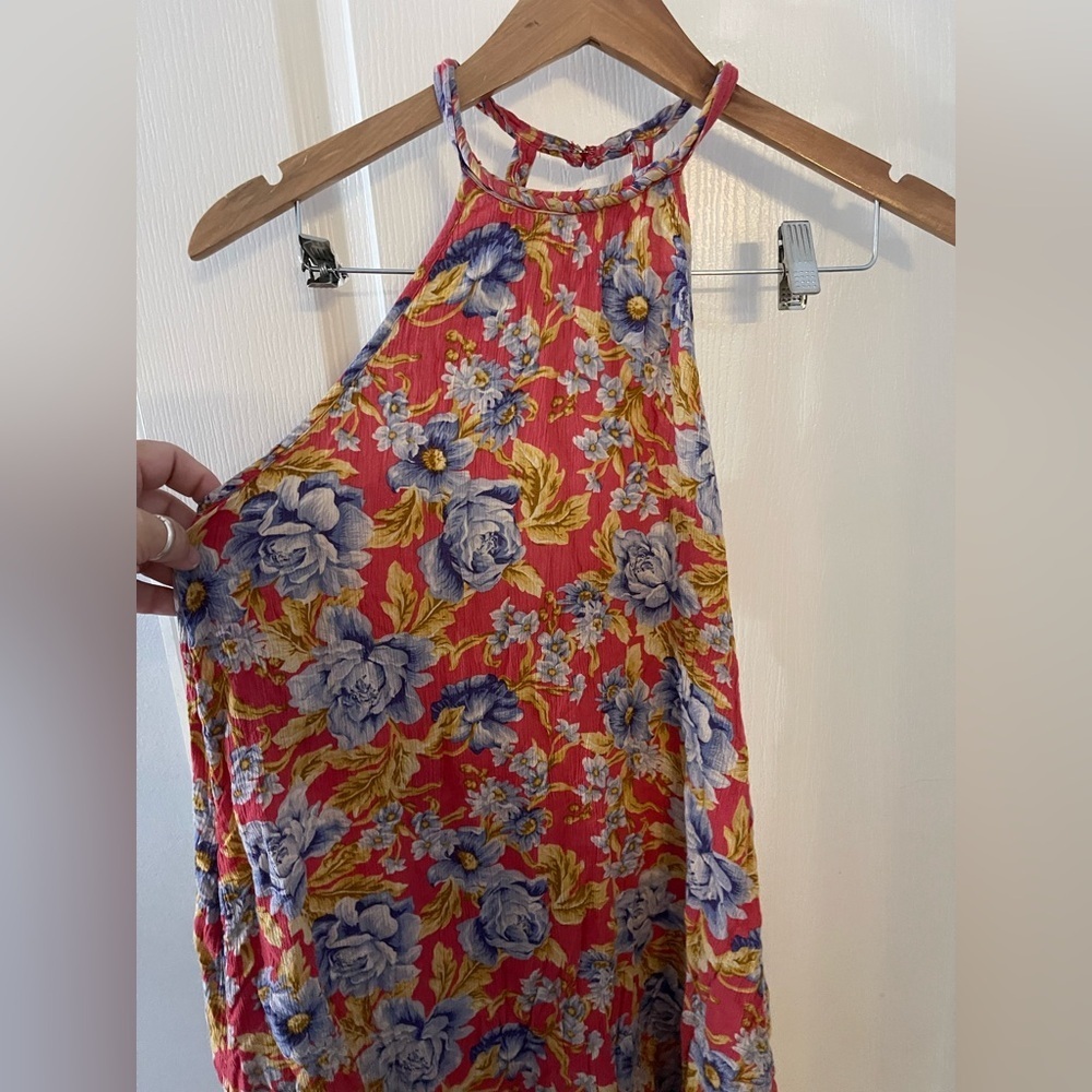 American Eagle Outfitters Red Floral Mini Dress